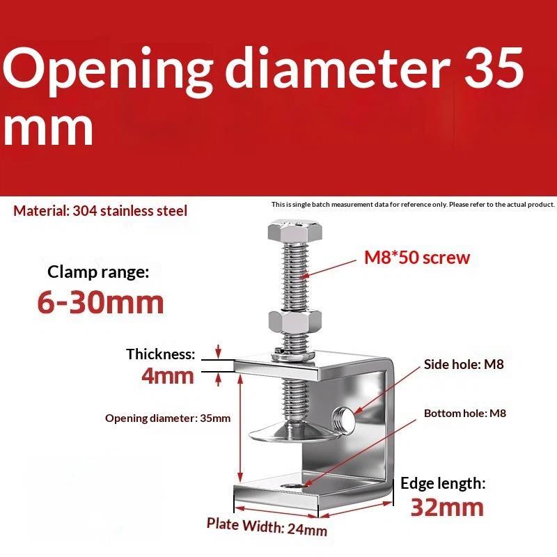 Galvanized Carbon Steel Tiger Clamp Multiple Shapes Open Height 20-130Mm Thickened Material Fixed Fixture Clamping Device