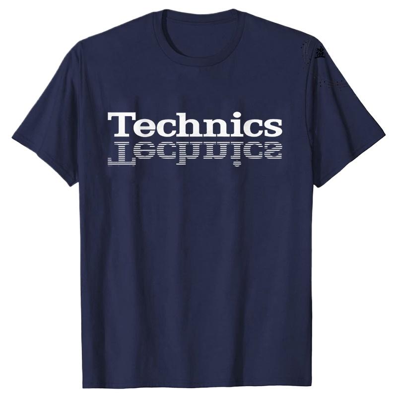 Technics T Shirt Dj Turntable Music House Techno Electronic Hip Hop New Fashion Summer TShirt Fashion Casual Street Music Tees