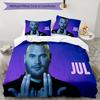 3pcs Jul  rapper pattern bedding set duvet cover set includes duvet cover &pillowcases, perfect all season bedroom decoration & gift