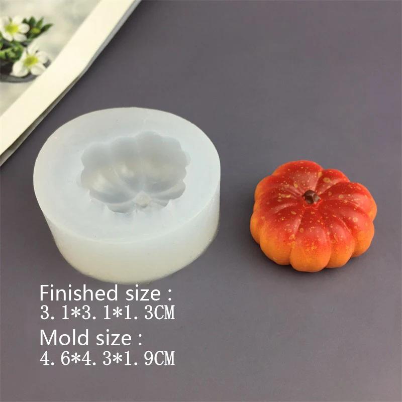 Pumpkin Silicone Candle Mold Creative Vegetable Aromatherapy Resin Mold Baking Tools 3D Halloween Cake Decoration Craft Supplies