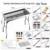 Tri-polar Stainless Steel Folding BBQ Grill