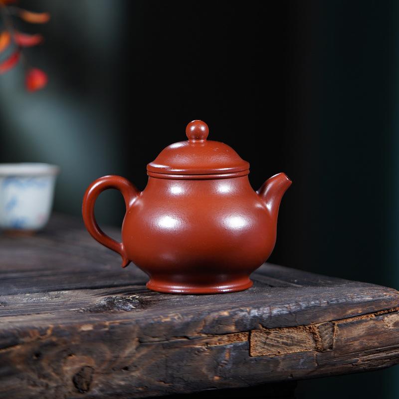 Yixing Zisha Teapot: Handmade Da Hong Pao High Handle Tea Set by Famous Artist