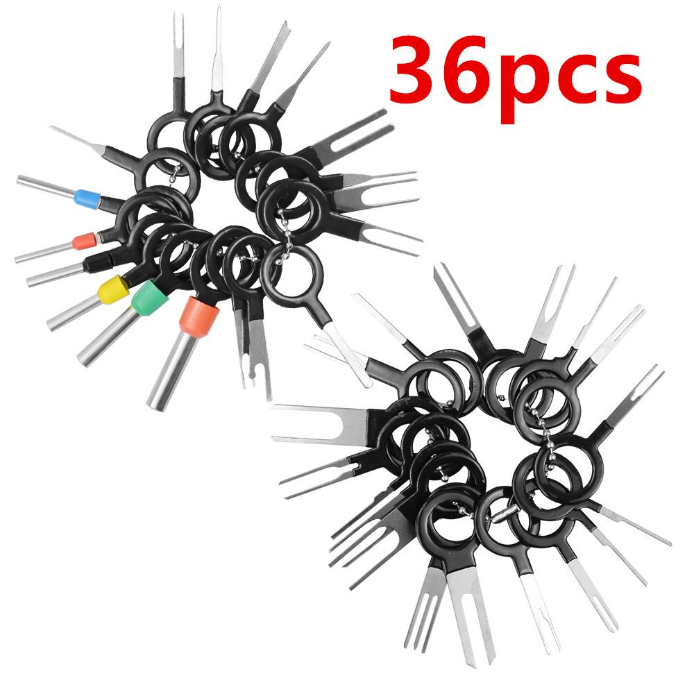 Auto Car Plug Circuit Board Wire Harness Terminal Extraction Pick Connector Crimp Pin Back Needle Remove Tool Set
