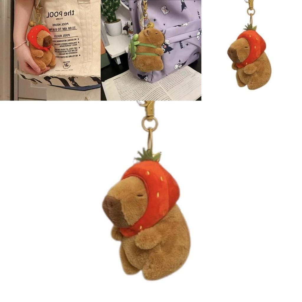 Cute Capybara Plush Keychain Bag Pendant Girls' Gift Soft And Adorable