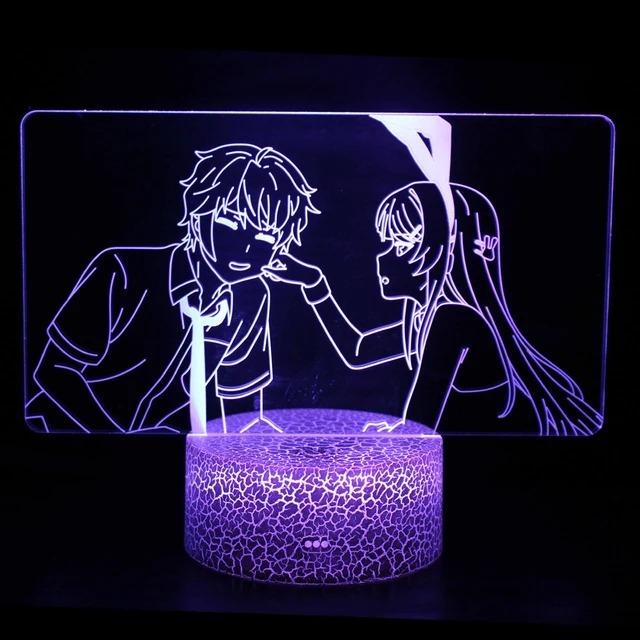 Anime Waifu Mai Sakurajima Led Night Light For Bedroom Decor Mai Light Gift For Friend Sakurajima Bunny Girl Led Lamp Anime Gift