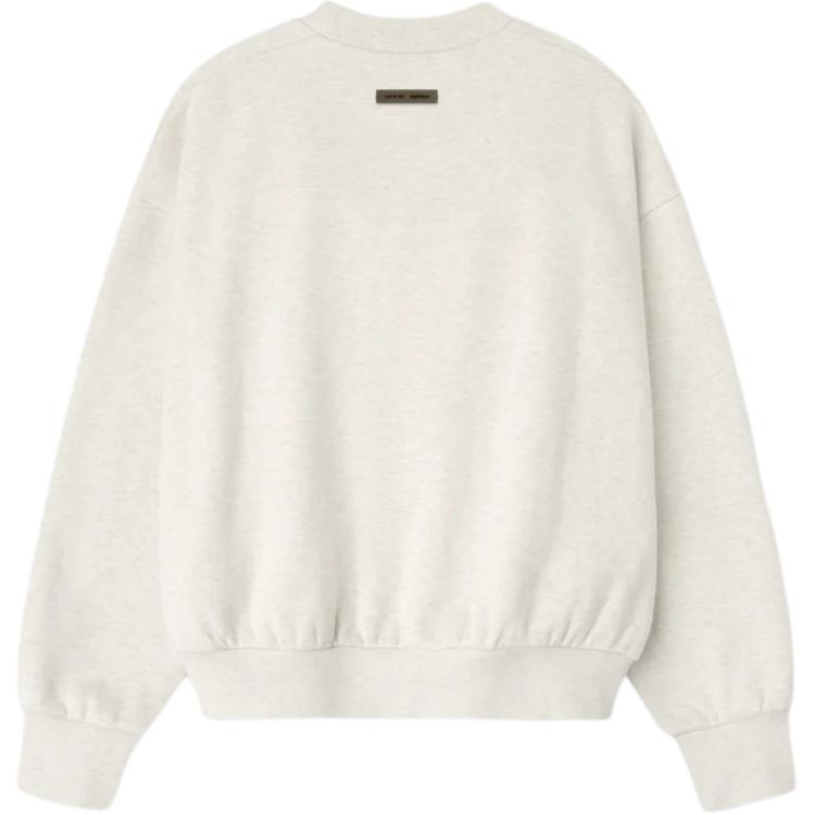 Fear of God Essentials Embossed Classic Crewneck Sweatshirt Oatmeal Heather Men Tops Grey 192HO256552F