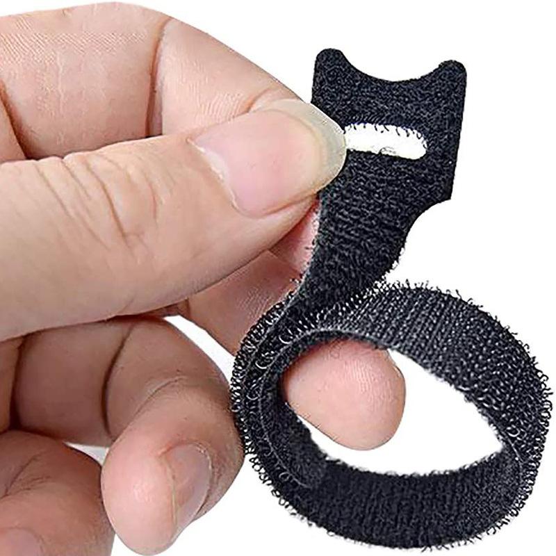 50 Uds. Cinta de sujeción de gancho y bucle reutilizable, Velcros de nailon coloridos, bridas para cables, correa de Velcros, organizador de cables, Protector de cables