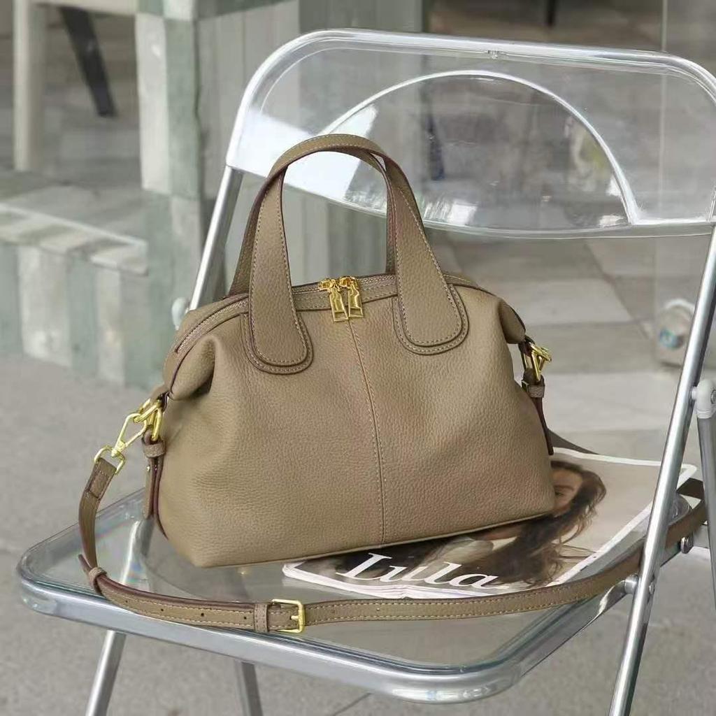 Borsa a tracolla in vera pelle di lusso - Grande capacità, Borsa a mano da donna in pelle di mucca premium