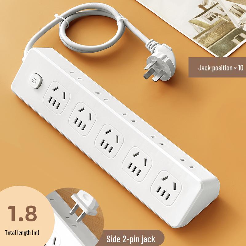 USB Skjøteledning med Forlengelsesledning og Multi-kontakt Skrivebordslist for Smart Livsstil