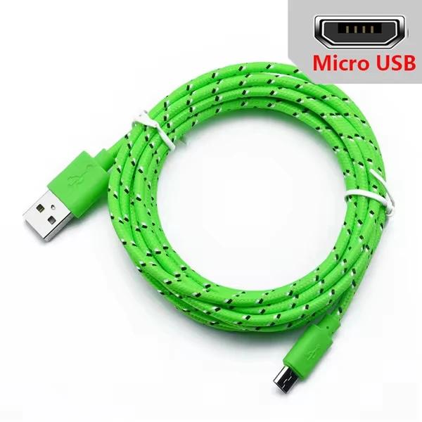 

Кабель Micro USB 2.4A 0.5м/1м/2м/3м Кабель для синхронизации данных USB для зарядки для Samsung Huawei Xiaomi Android Нейлоновая оплетка Microusb Кабель для передачи данных 3m-1