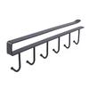 Eisen 6 Haken Lagerung Regal Kleiderschrank Schrank Metall Unter Regale Becher Tasse Aufhänger Badezimmer Küche Organizer Hängen Rack Halter