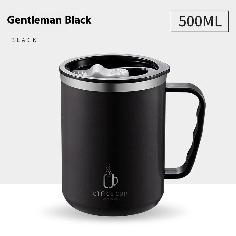 304 Stainless Steel Mug, Double-layer Heat and Cold Preservation, Business Portable Coffee Cup Office with Handle for Making Tea