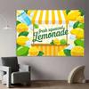 2D Plane 1 Piece of Cute Freshly Squeezed Lemonade-themed Background Fabric Party Decoration Banner Birthday