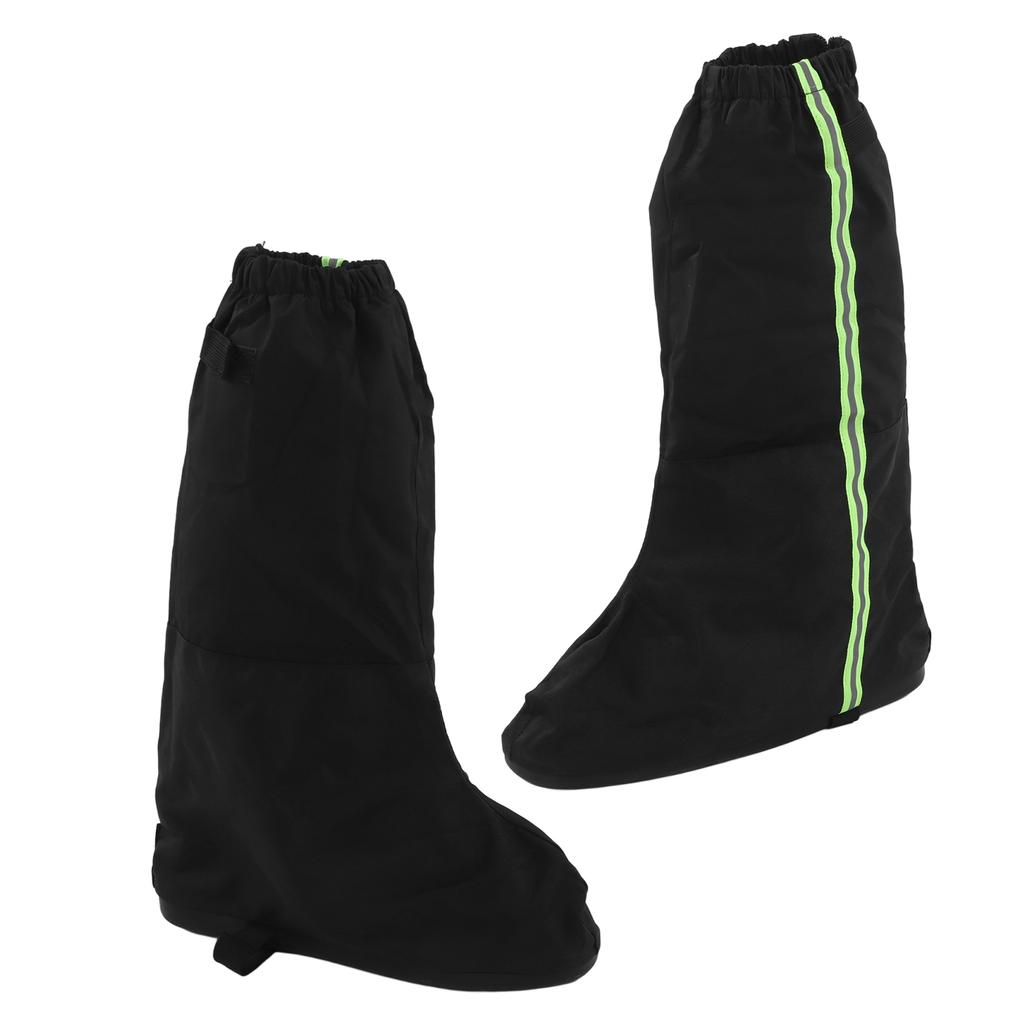 1 Pair Snow Shoes Boots Covers with Reflector Waterproof Windproof Non Slip Rain Boot Covers for Hiking Climbing Black L