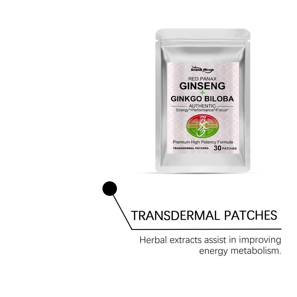 30 Stück Körperpflaster Tägliche Sanfte Pflege Tragbares Roter Ginseng & Ginkgo Körperpflaster