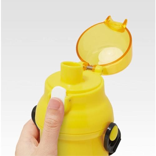 Skater Children's Water Bottle, 480ml, Direct Drinking, Plastic, One-Touch Operation, Dishwasher Safe, Made in Japan, Pokemon Pikachu Face 23, Boys an