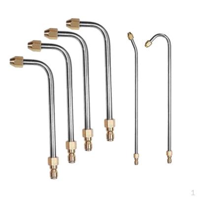 6Pcs 1/4inch Lengthen Spray Angled Lance Extension Pole Tools Home