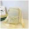 Outdoor Women's Small Bowknot Crossbody Bag Knot Mobile Phone Pouch Single oulder Bag Commuting Thermal Water Bottle Bag