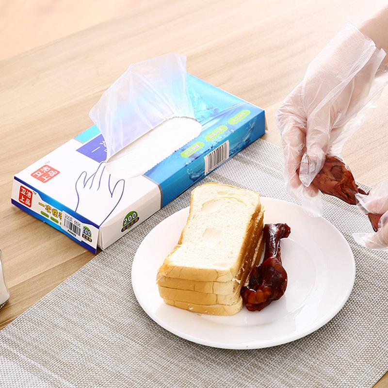 Disposable Box Pull-out PE Plastic Gloves for CateringHairdressing Housework Cleaning and Hygiene