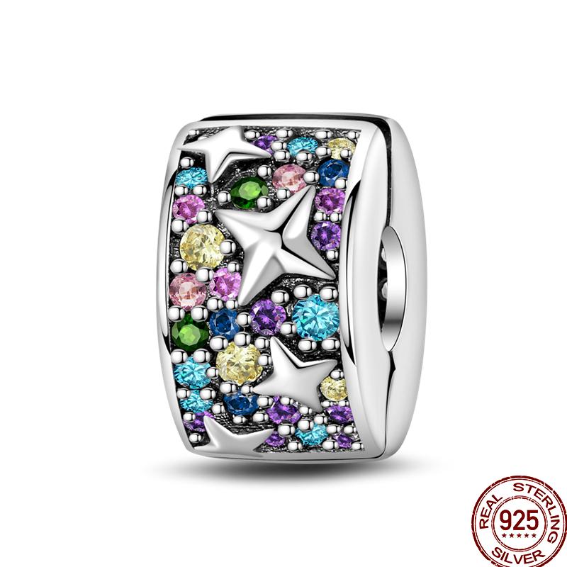 

Colorful Zircon Copper Round Bead Silve Shiny Zircon Beads Suitable Fit Pan Original Bracelet Diy Jewelry Gift