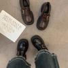 Thick-soled Thick-heeled British-style Small Leather Shoes for Women's 2025 New Height-increasing Jk Women's Shoes Single Shoes, Black Loafers for Wo