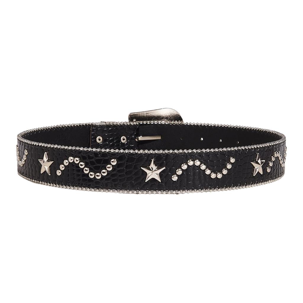 Sexy Waist Belt Jeans Belt PU Studded Diamante Belt Casual Ceinture Punk Modern Belt Street Dance Crystal Belt