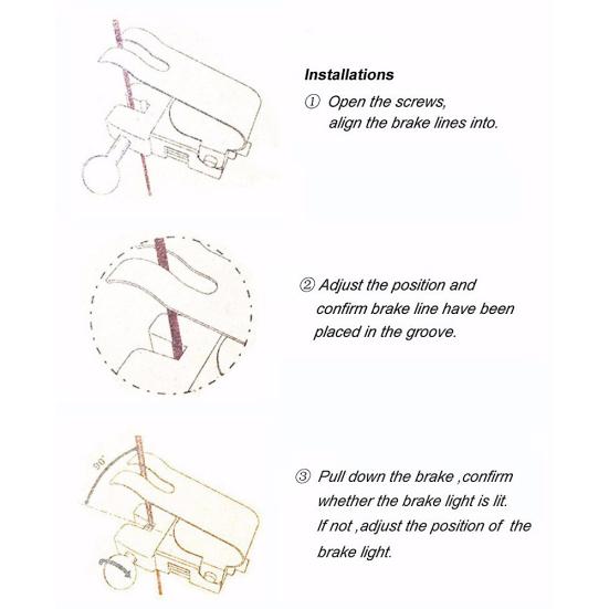 Cycling Bicycle Waterproof Lamp Portable Bike Brake LED Light High Brightness