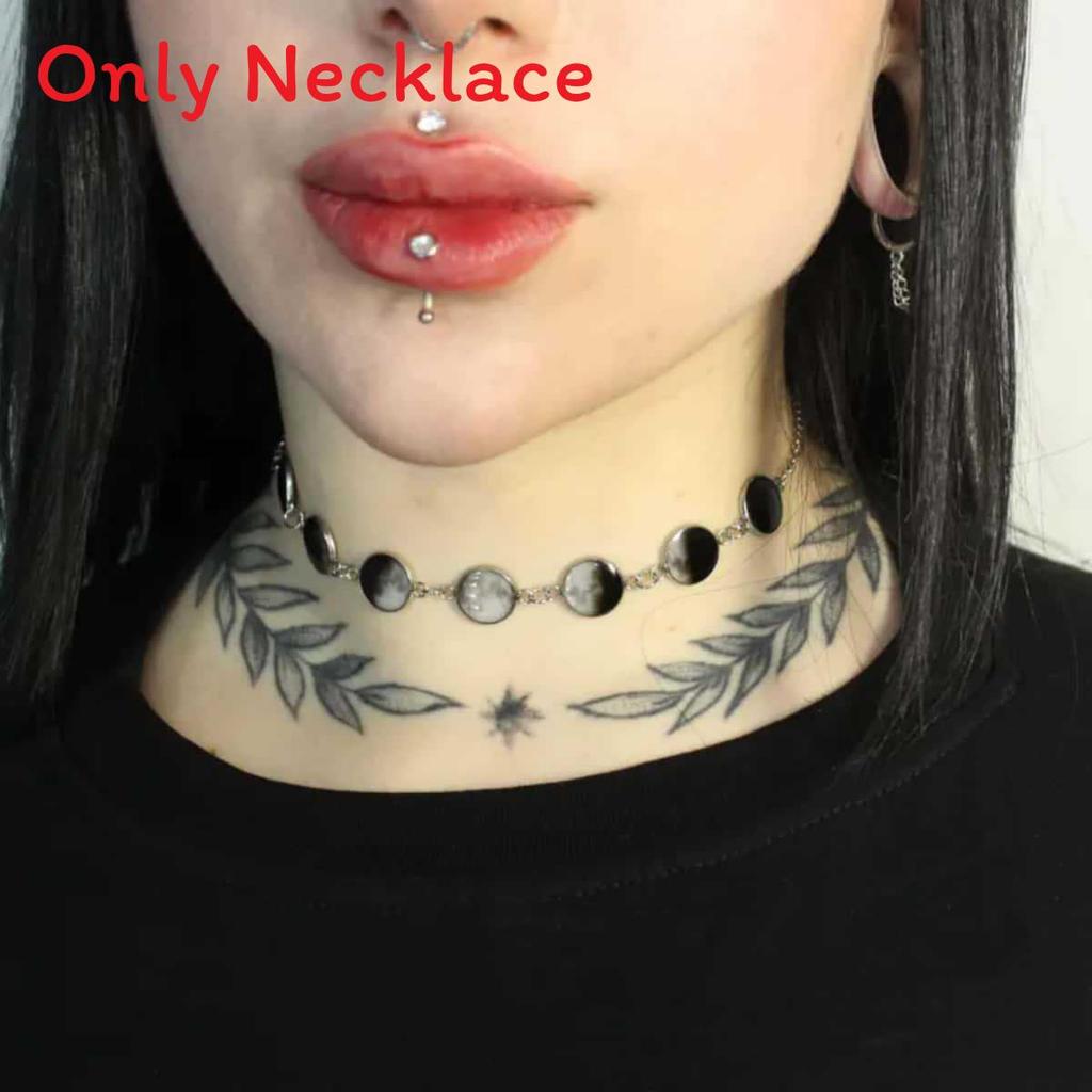 Moon Zodiac Necklace In Geometric Style With Electroplated Alloy For Women