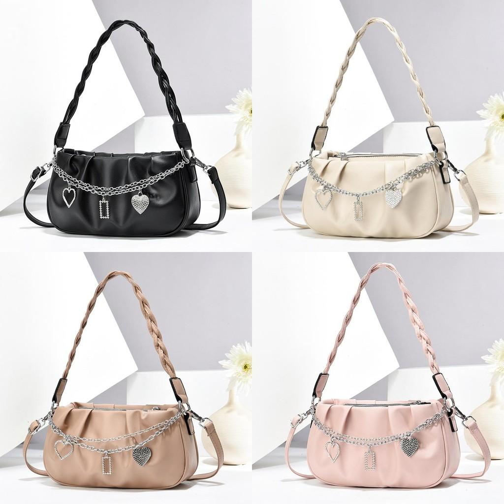 Square Small Fashionforward Handbag With Soft Construction And Woven Accents For Everyday Wear