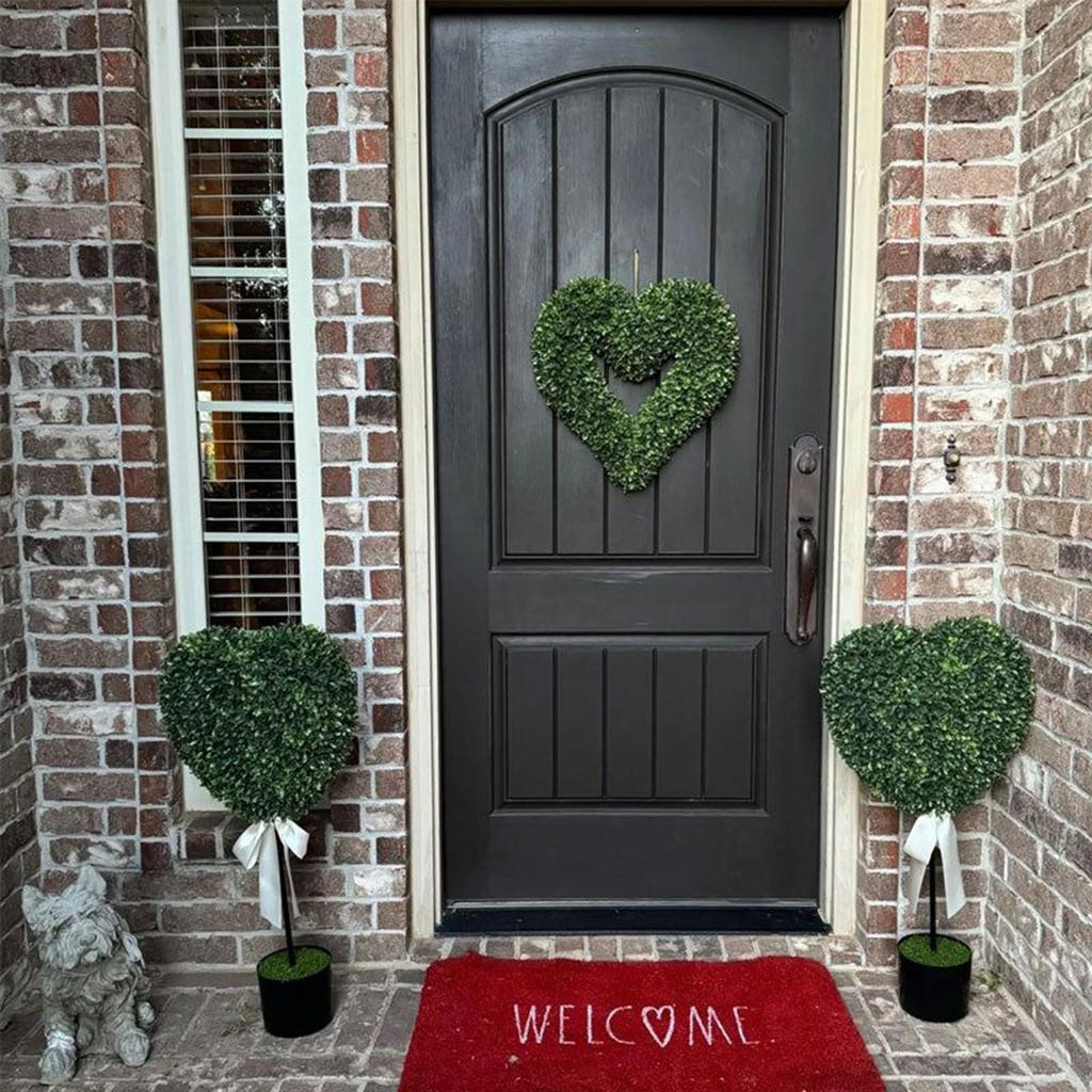 Alberi Finti a Forma di Cuore con Vaso Albero Topiario Simulato Alberi Decorativi Anniversario Alberi Decorazione Cuore San Valentino Decorazione Casa