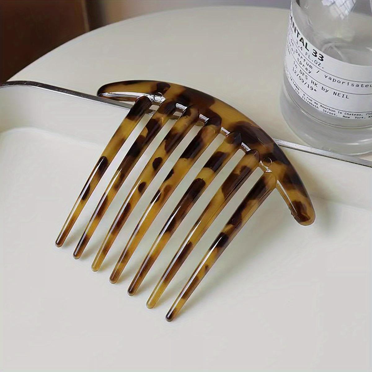 

Элегантная заколка-гребень для волос с леопардовым принтом для женщин - Нескользящая, акриловая, идеально подходит для надежной фиксации челки и причесок