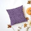 Quan Leopard Print Purple Tone Cushion Cover Washable Linen Pillowcase Soft  for Daily Sofa Bed Home Room Decor