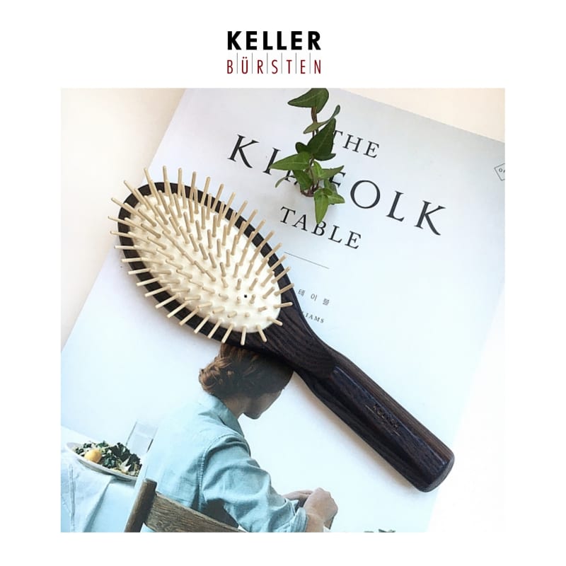 

Keller Немецкая Премиальная Деревянная Щетка для Волос с Деревянными Штифтами Черная