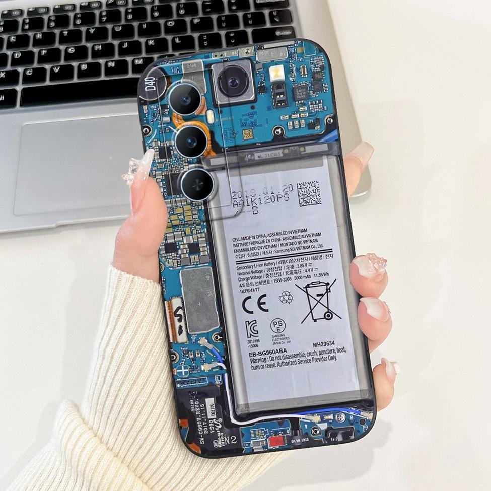 Funda For Realme C65 RMX3910 Back Cover For Realme C65 4G Case Shockproof Luxury Flowers Cute Cartoon Cool Silicone Bumper Coque