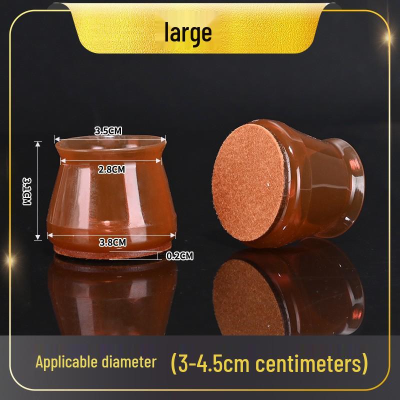 Thickened Silent Felt Silicone Chair Leg Covers - Furniture Foot Protectors