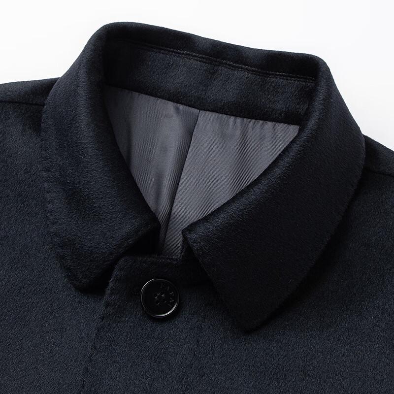 FAPAI Men's Merino Wool & Cashmere Blend Mid-Length Overcoat