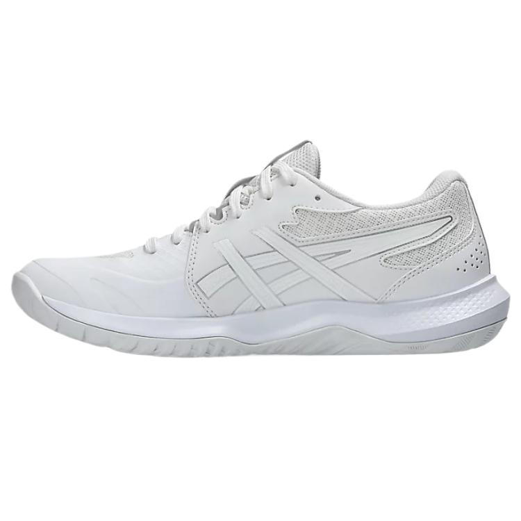 ASICS GEL-TACTIC 13 White Pure Silver Performance Womens Trainers 1072A118-100