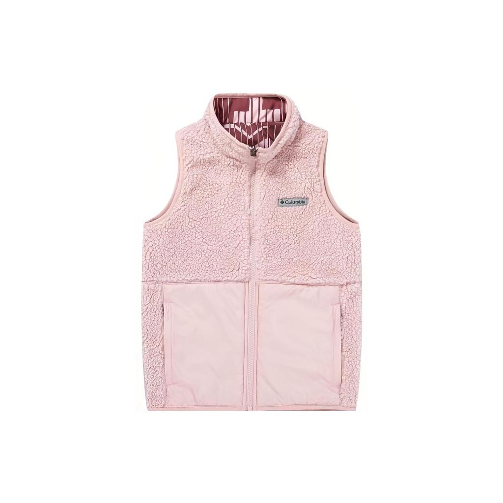 Columbia Solid Color Reversible Fleece Vest Kids vests Pink AY4620-626