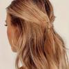 Mini Gold Tone Hollow Out Hair Clips, Sweet Geometry Hair Accessories for Women/Girls Casual Claw Clips Hair Claws Hair Barrettes, School Stuff