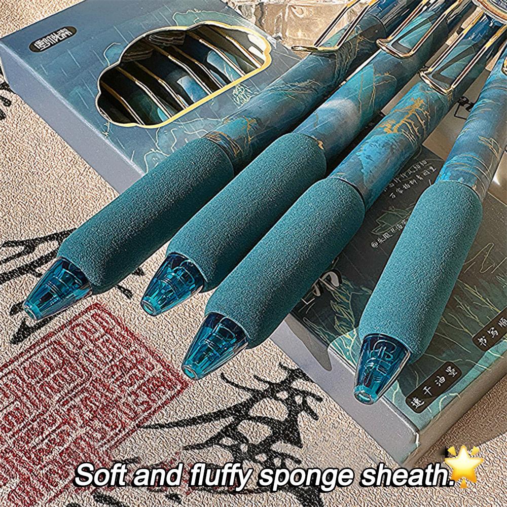 4PCS/Box Soft Cloud Grip Signing Pen ST Tip Writing Tools New Ballpoint Pen  Student