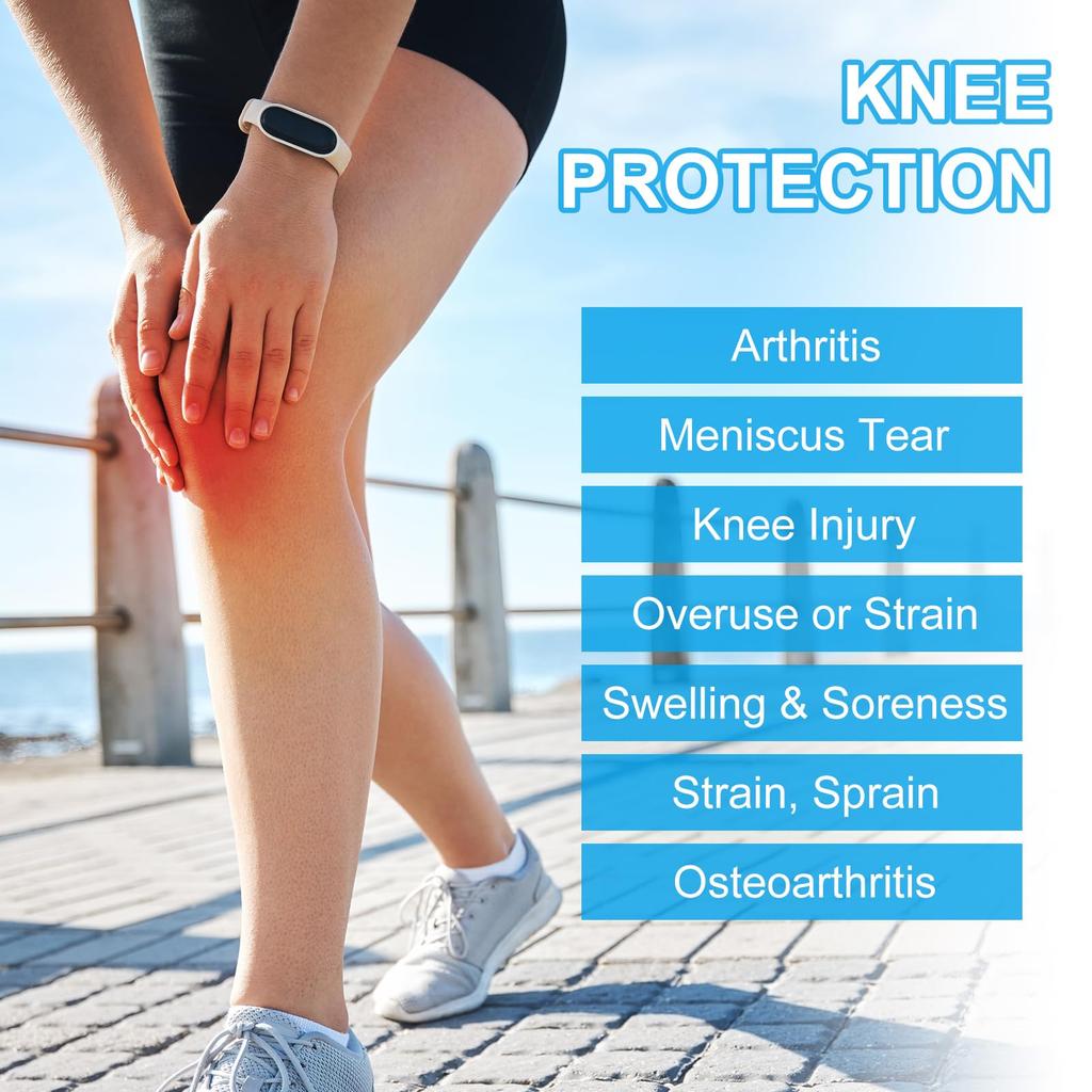 PATIKIL M Knee Calf Knee Brace Compression Leg Blue Calf Shin Guards Pads, 2-Pack Pads, Sleeves,