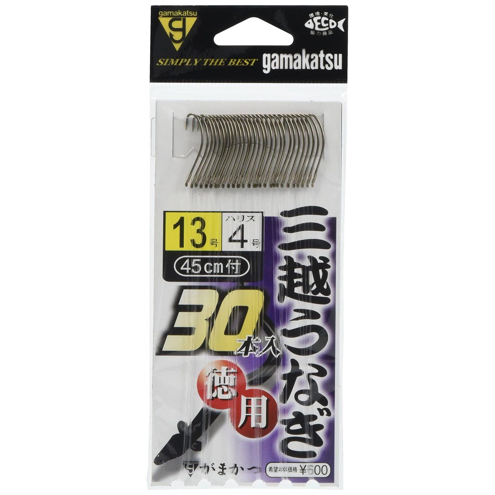 Used Gamakatsu Eel Needle Mitsukoshi Eel (value with thread) No. 13 Harris No. 4 30 pieces Brown 11547