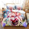 KonoSuba Bright Colorful Isekai Fantasy Hilarious Adventure Mage Goddess Knight Anime Bedding Set Duvet Cover + 2 Pillowcases