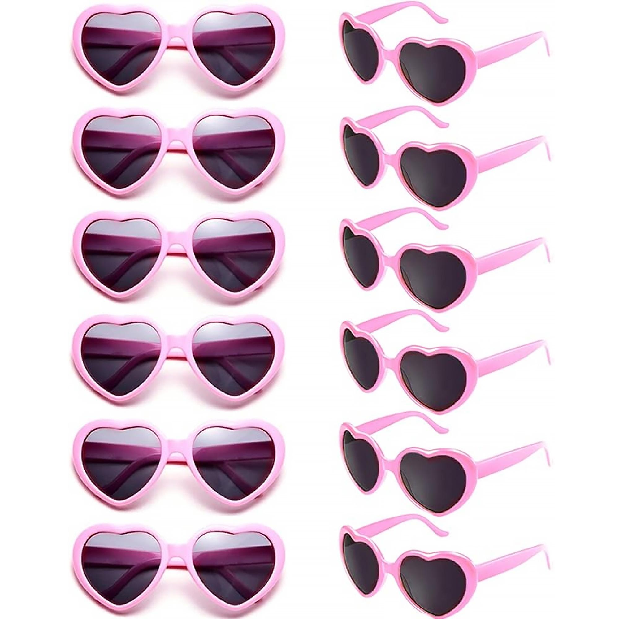 

Набор из 12 штук Неоновые цвета Форма сердца Сувениры для вечеринки Солнцезащитные очки Унисекс Хэллоуин и Рождественский реквизит