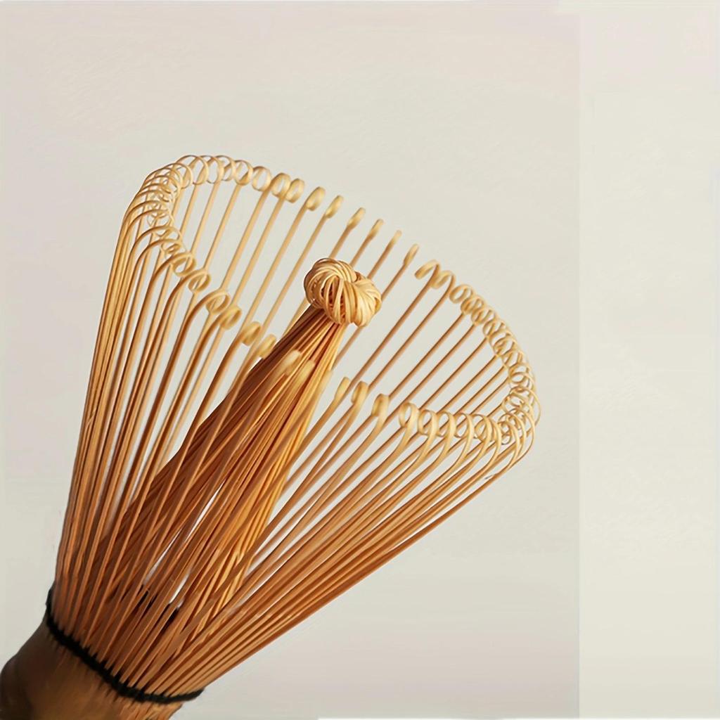 Golden Bamboo Matcha Whisk, 100 Prongs Traditional Japanese Chasen Stirrer