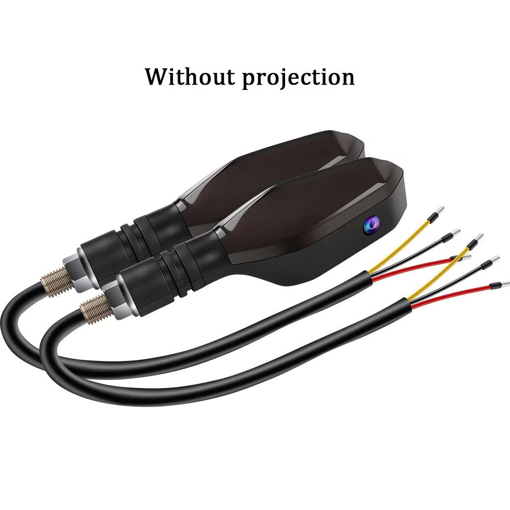 Motorcycle LED Turn Signal Lamp Projection Lamp Sequential Flowing Flash Indicator Lights Running Light Front Rear Signal Light