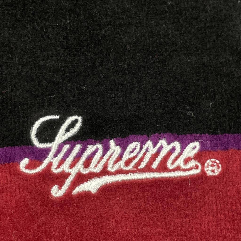 Supreme Multicolor 19AW Border Velvet Rugby Shirt tops L multicolorUsed