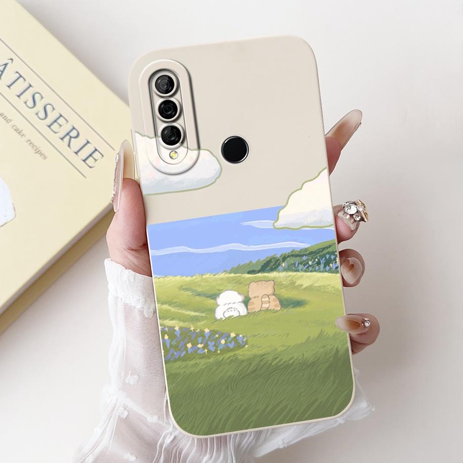 For Huawei P30 Lite Case MAR-LX1A Cover Cute Cartoon Camera Protection Soft Phone Case For Huawei P30Lite Nova 4e Honor 20S Capa