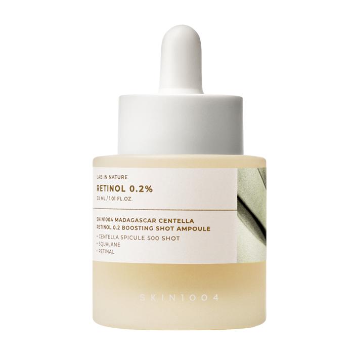 Skin1004 Madagascar Centella Retinol 0.2 Boosting Shot Ampułka – Wegańskie, Przeciwstarzeniowe i Wygładzające Serum z Retinolem i Centella Asiatica, Koreańskie
