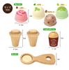 First Play House Ice Cream Set Magnet Wooden Toy Educational Toy Play House Woody Puddy